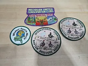 Vintage Patch Lot MICHIGAN Conservation Club Cornish Bantam Reptile World Turtle - Picture 1 of 8