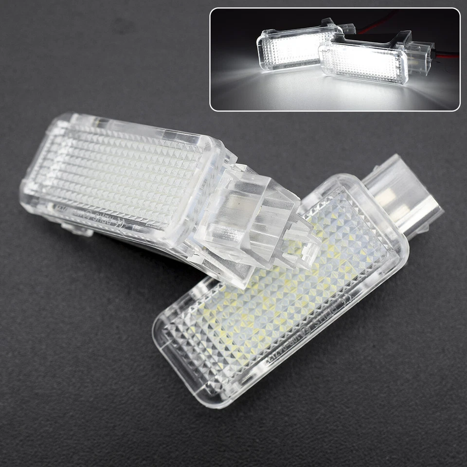 2x LED Courtesy Door Trunk Boot Footwell Luggage Light for Audi A3 A4 S4 Q5 Q7 - Image 1 of 4