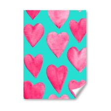 A4 - Red Love Hearts Girlfriend Valentine Poster 21X29.7cm280gsm #46242