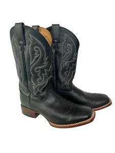 Cody James Mens Square toe Stockman Boots Black 10.5 EE cowboy western Worn Once - Picture 1 of 16