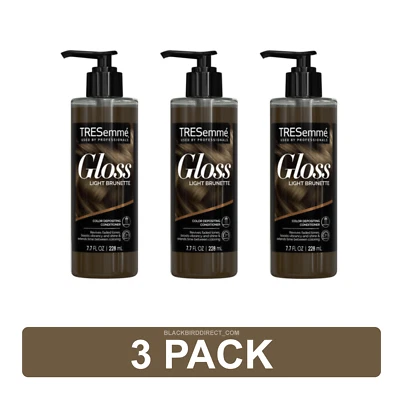 🔥✅ 3pk TRESemmé Gloss Light Brunette Depositing Conditioner Brown Hair 7.7oz - Image 1 of 3