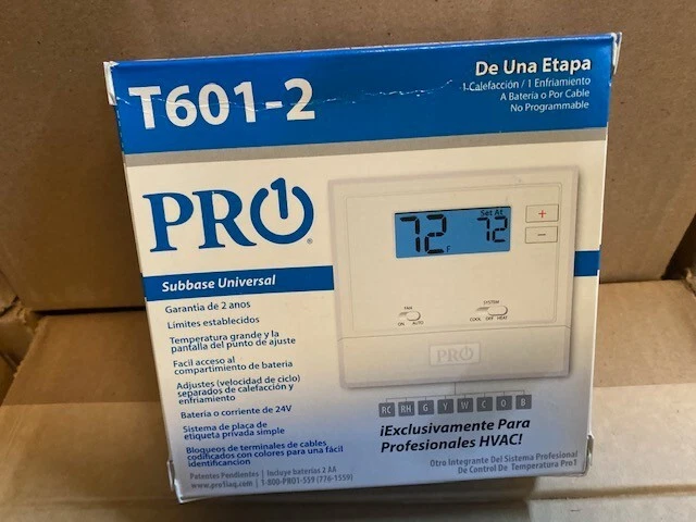 PRO1 IAQ Non-Programmable Thermostat, 1 H 1 C, Wall Mount, T601-2 (NEW) - Image 1 of 1