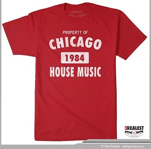 CAMISETA DE DJ CHICAGO HOUSE MUSIC DE COLECCIÓN TOCADISCOS ART TR 909 JACK TB 303 JACK - Imagen 1 de 5