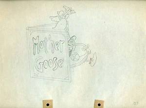 Melodie Mother Goose 1931 Disney produzione cel disegno Ub Iwerks - Foto 1 di 1