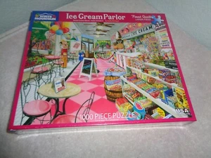 Rompecabezas Ice Cream Parlor Pink Candy Shop 1000 piezas Blanco Montaña Familia Niño - Imagen 1 de 2