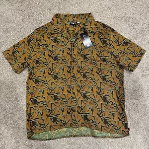 NWT Guess USA Babylon Men's Large Button Up Skate Streetwear Camp Shirt - Picture 1 of 8
