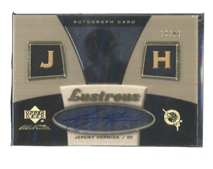 2007 07 UD Upper Deck Black Jeremy Hermida Lustrous AUTO #d 13/50 Marlins - Picture 1 of 2