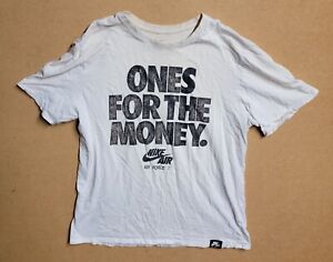 Nike “one For The Money” Dri-Fit Basketball T-Shirt White Men's L Air Force 1
