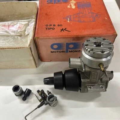 OPS TIPO 60 water-cooled 2-stroke glow engine for R/C race boats, used f/s - Image 1 of 4