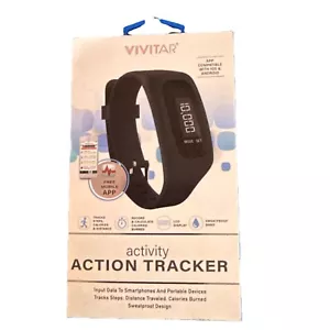 Vivitar Activity Action Fitness Tracker LCD Display Black For IOS Android OS - Picture 1 of 2