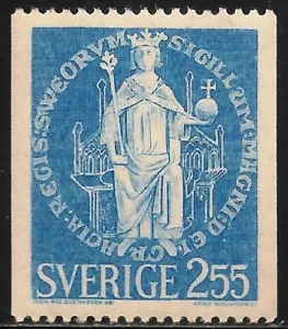 Suecia #752 (A177f) en estado bastante bueno MNH - 1970 2,55 k abejos rey Magnus en trono con cetro - Imagen 1 de 1