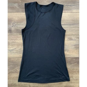 Nike Dri-Fit Damen XS schwarz Mesh & Swoosh Logo ärmellos Training Tank Top - Bild 1 von 10