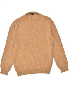 CERRUTI Mens Slim Fit Crew Neck Jumper Sweater XL Beige Wool AP03 - Picture 1 of 3