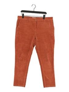 Barbour Women's Trousers UK 16 Orange Cotton with Elastane Tapered Chino - Picture 1 of 5
