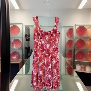 Y2K Pink Floral Sundress – Small – Empire Waist – Soft Girl Summer Vibes - Picture 1 of 6