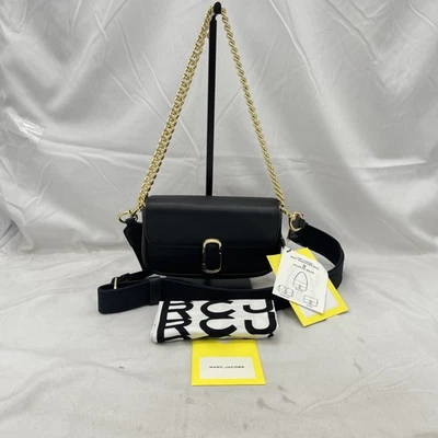 Marc Jacobs Womens The J Marc Mini Shoulder Bag Leather Black - Image 1 of 4