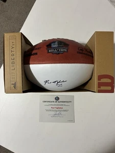 Paul Tagliabue Firmado Wilson NFL Fútbol Salón de la fama Panel Blanco Fútbol Certificado de Autenticidad Incluido - Imagen 1 de 9