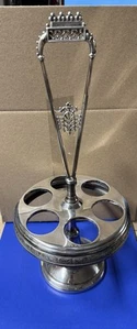 Meriden Company antique silver-plated 6 cruet set stand - Est Late 1900s - Picture 1 of 2