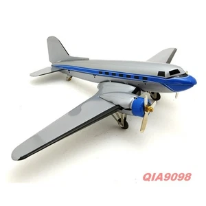 Neu handgefertigt Douglas DC-3 Flugzeug zum Aufziehen Blechspielzeug Dekoration Erwachsene Sammlung - Bild 1 von 7