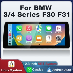 12.3" Wireless CarPlay Touchscreen Stereo Für BMW NBT F30 F31 F32 F33 NBT 13-16 - Picture 1 of 12