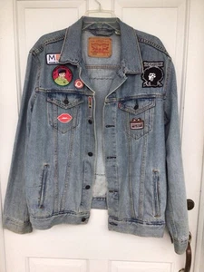 Levi Strauss & Co. #72334 Denim Patchwork With Henri Bendel Patches Size L - Picture 1 of 10