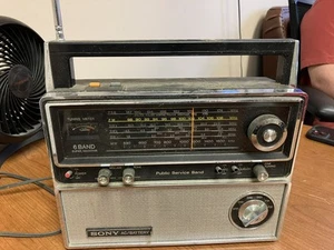 SONY 6 BAND FM/AM/PSB/SW1-3 Radio Receiver Model TFM-8000W Tested/Works - Picture 1 of 8