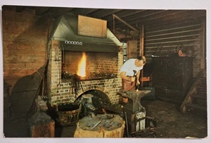 Deane Shop Forge Williamsburg Virginia Va Blacksmith Vtg Unused Postcard XL3 - Picture 1 of 2