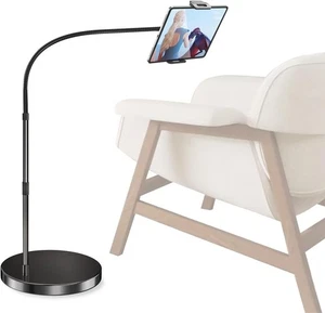Aluminum iPad Stand Floor 14lb Stable Base & Height Adjustable iPad Floor Stand - Picture 1 of 9