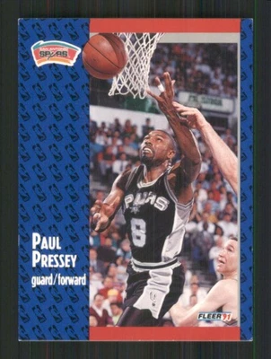 1991-92 Fleer #186 Paul Pressey San Antonio Spurs 42825 - Image 1 of 2