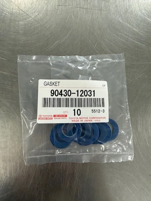 TOYOTA FACTORY OEM OIL DRAIN PLUG GASKETS 90430-12031 PACK OF 10 FIT MOST TOYOTA Foto 1 de 1