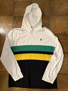 Mens Striped Colorblocked Long-Sleeve Hooded T-shirt by Polo Ralph Lauren - Picture 1 of 1
