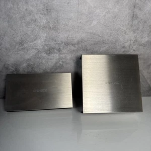 2x Casio G-SHOCK / Modern Watch Brushed Metal Display Store Retail Stand Used - Picture 1 of 6