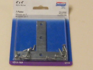 National Mfg. N113-753 Placas en T 4”x4” acero galvanizado (4” por 4”) - Imagen 1 de 2