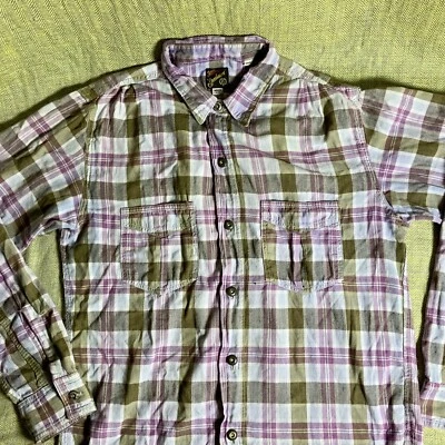 Camisa de Verano RARA MADRAS Mister Freedom Johnny Depp Púrpura a Cuadros Ligera Aireada MFSC Foto 1 de 4