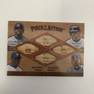 2001 SP Game Bat Edition Quads Sheffield Green Beltre Park SGBP Piece Action - Picture 1 of 2