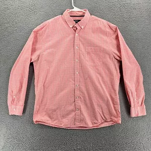 JOHNNIE O Long Sleeve Shirt Mens XL Red Gingham Check Button Down - Picture 1 of 17