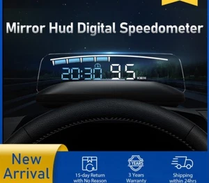2023 HUD Mirror M41 Plus Head Up Display OBD2 Speed Projector Temp. RPM KM/H MPH - Picture 1 of 6