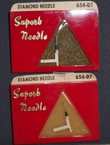 Pair PHONOGRAPH NEEDLE for EV 2918D FOR RCA 132026 131778 131777 133625 654-D7 - Picture 1 of 2