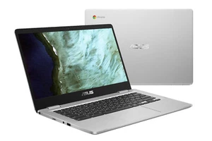 ASUS C423NA 14” 64GB SSD Intel Processor N3350 2.40GHz 4GB RAM Chromebook Laptop - Picture 1 of 6