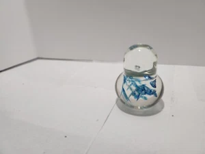 Paperweight Art Glass Bird Blue Figurine 3inchs - Picture 1 of 5