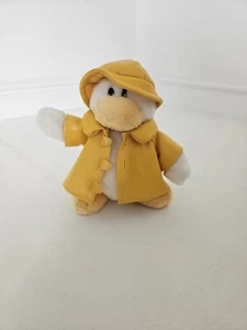Russ Berrie Luv Pets DEXTER DUCK Yellow Rain Coat Hat Plush Soft Toy 6" Vintage - Picture 1 of 7