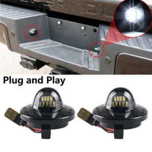 Pair LED License Plate Tag Lights For Ford F-150 F-250 F-350 F-450 Super Duty - Picture 1 of 10