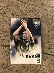 Seattle Sounders FC Brad Evans #3 AUTOGRAPH 4x6 Promo Card MLS Soccer - Picture 1 of 5