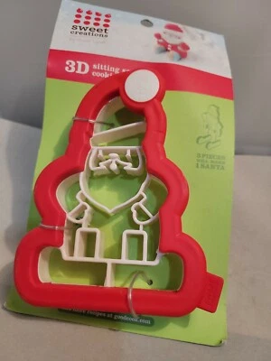 Cortador de galletas Good Cook Sweet Creations 3D sentado Santa nuevo en tarjeta Foto 1 de 4