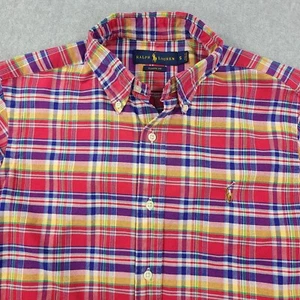 Polo Ralph Lauren Button Down Hemd Herren Small Mehrfarbig Rot Kariert LS Flesh Pony - Bild 1 von 20