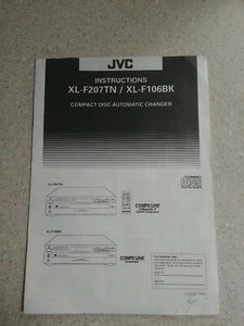 JVC XL-F207TN XL-F106BK CD-Wechsler Original Handbuch - Bild 1 von 3