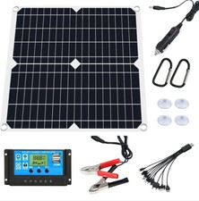 50W Solar Panel Kit 12V Battery Charger Controller For Caravan Boat Airplanes q