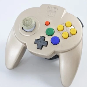 Nintendo 64 Controller HORI PAD MINI 64 Gold Tested 0138 - Picture 1 of 6