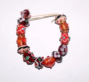 65pc Fashion Beads, Lamp Work Glass, Jewelry making handmade fancy beads. - Picture 1 of 3