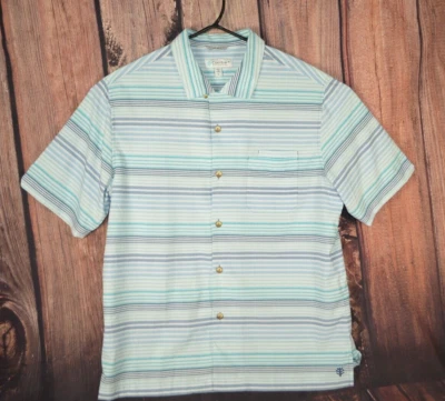 Coolibar UPF 50+ Para hombres Grande Safari Campamento Camisa Hawaiana Protección Solar Rayas Foto 1 de 4